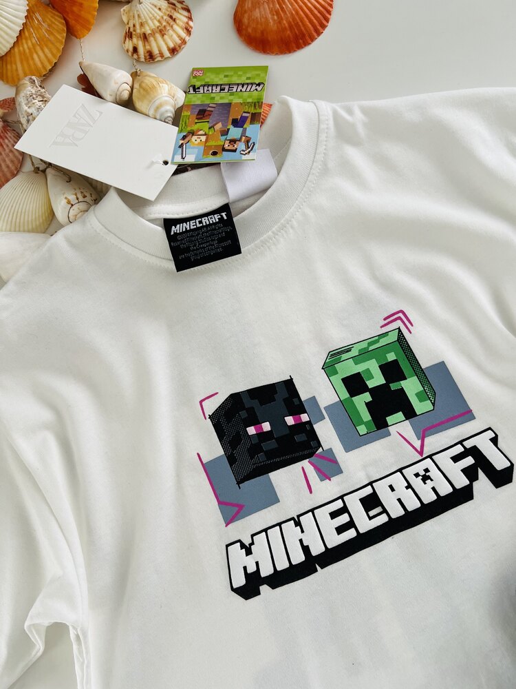 MİNECRAFT DESENLİ ŞORTLU TAKIM