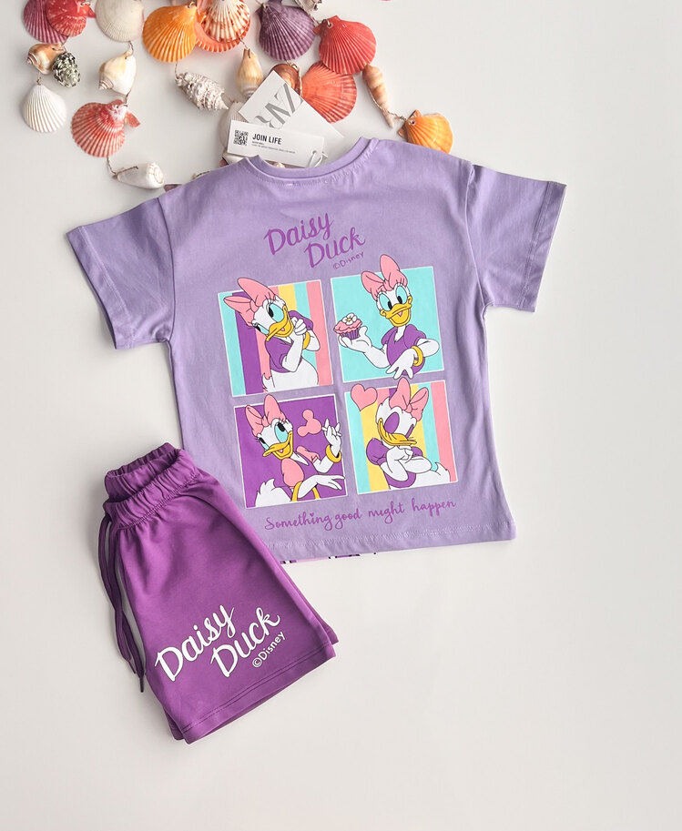 DAİSY DUCK DESENLİ ŞORTLU TAKIM