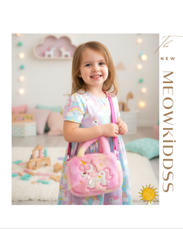 PEMBE UNICORN PELUŞ ÇANTA