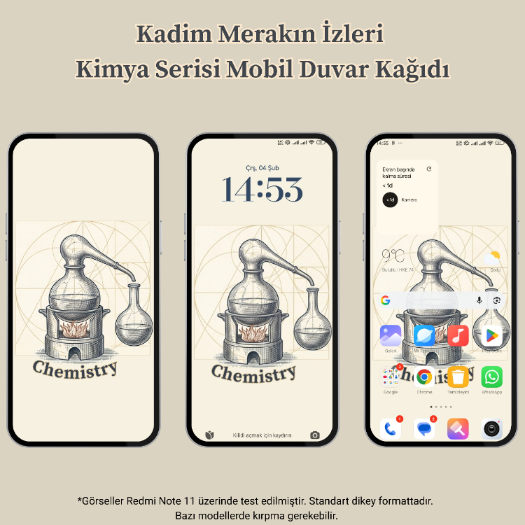 Kadim Merakın İzleri: Kimya Serisi – Dijital Mobil Duvar Kağıdı