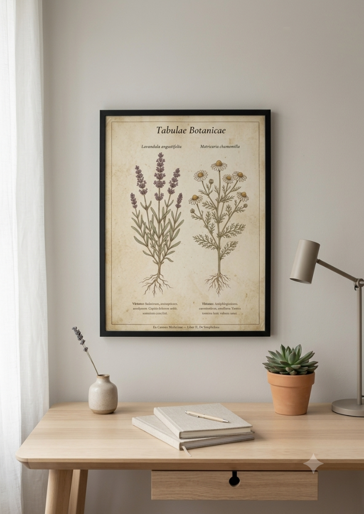  Nostaljik Bilim & Botanik Arşivi: İbn-i Sina Şifalı Bitkiler Dijital İndirilebilir Poster 