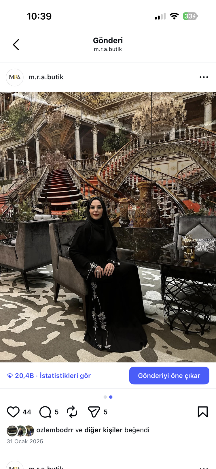 Etek ucu işlemeli Hürrem ferace