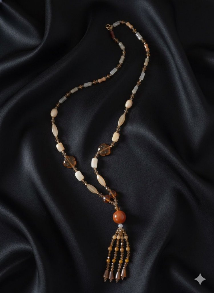 Carnelian Doğal Taş Kolye
