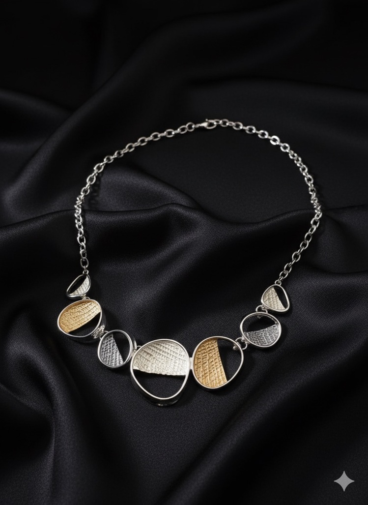 Çelik Silver Kabuk Kolye