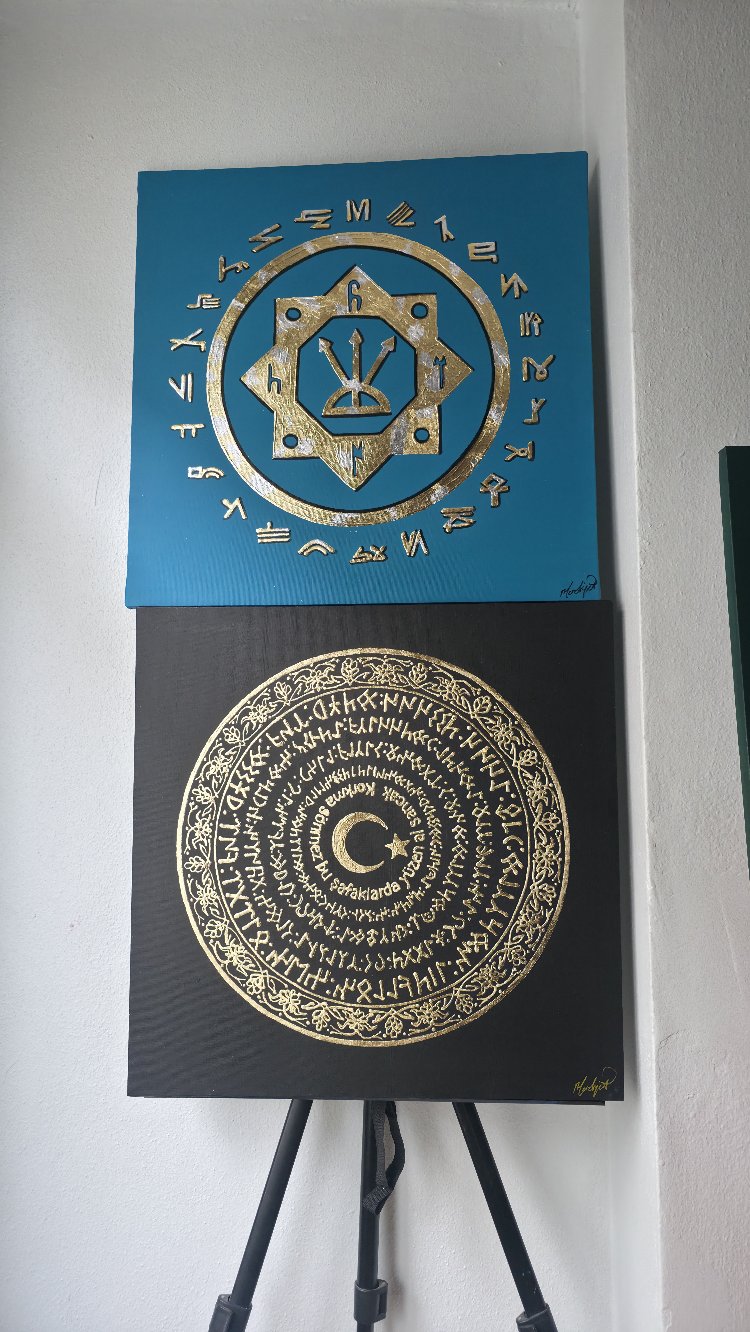 50 50 cm orta cerceve istiklal marşı