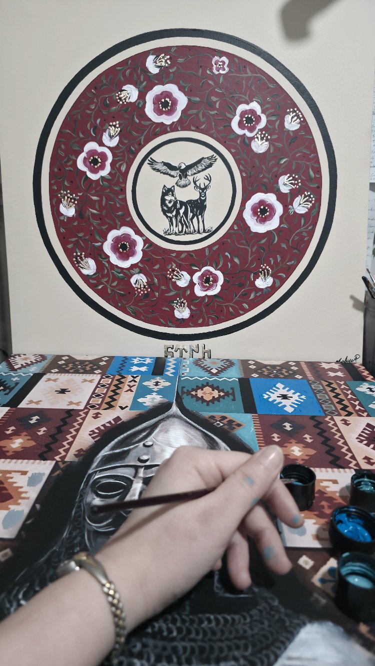 Türk kilim motifli kuman kıpçak