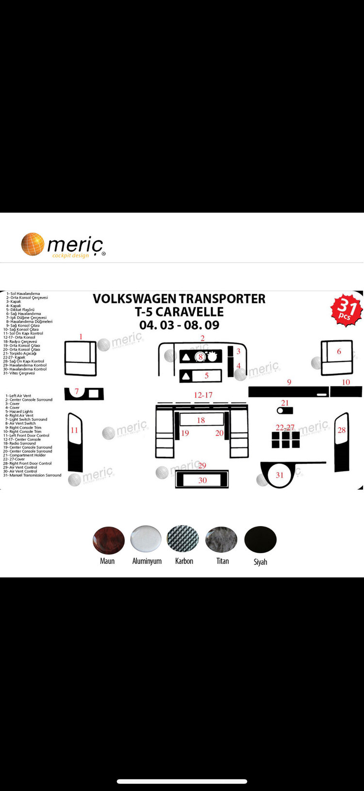 WW T5 Caravella 2003-2009 31P