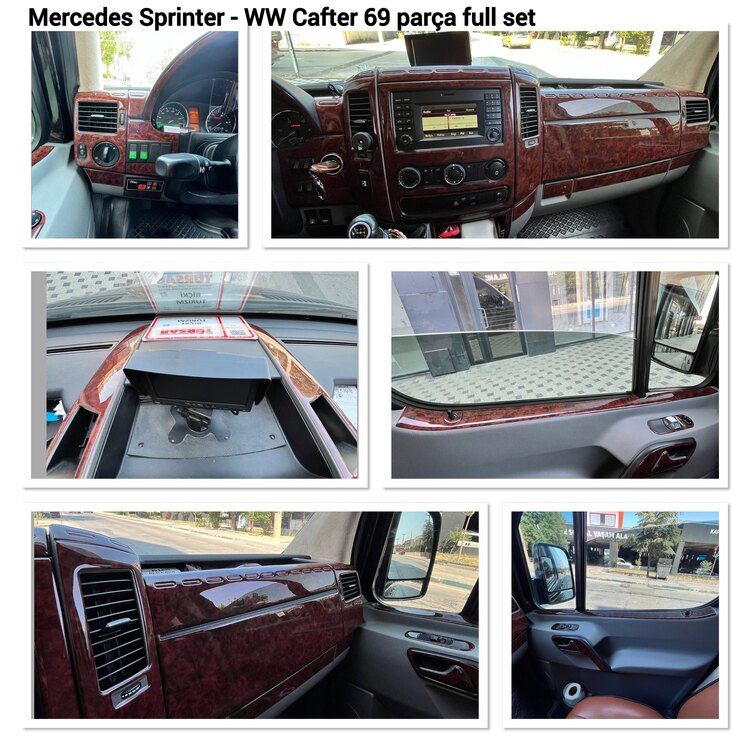 Mercedes Sprinter WW Crafter 61parça + kapı çıtaları 2006-2018 full set