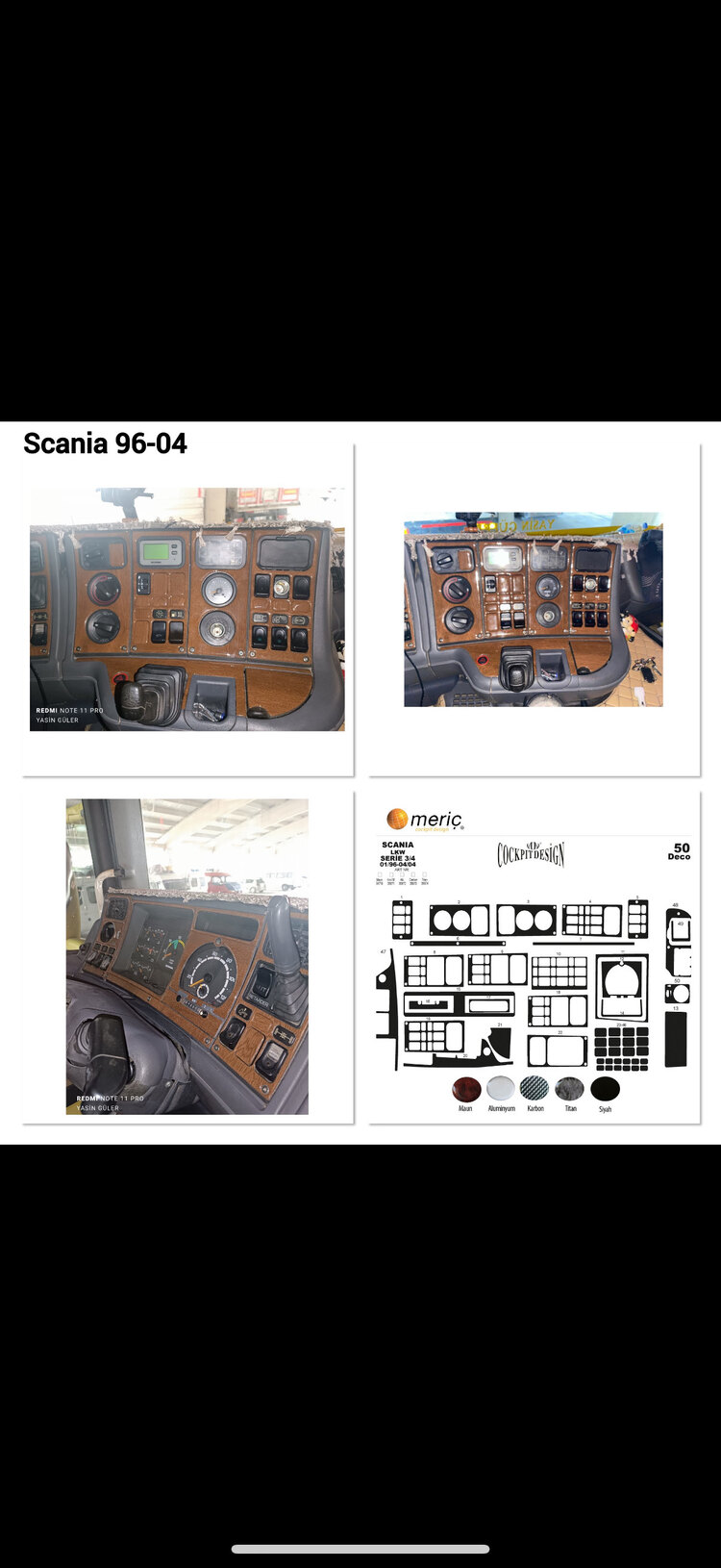 Scania 1996-2004 50 parça Maun Kaplama