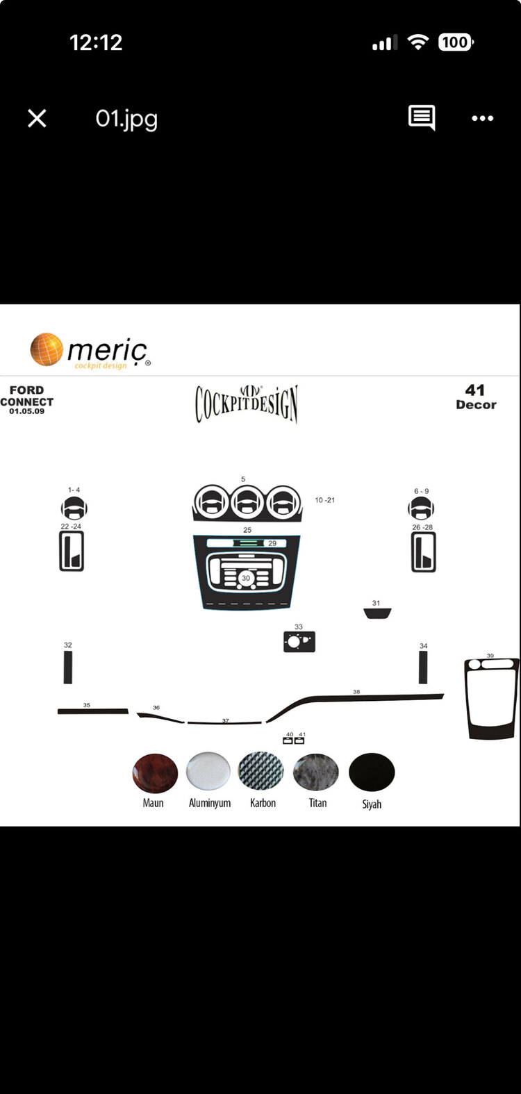 Ford Connect 2009-2014 41 parça