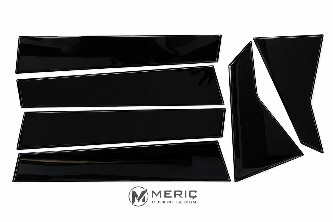 Honda Civic F6 2015 - 2020 Kapı Direği PianoBlack Kaplama Parlak Siyah Özel Dizayn