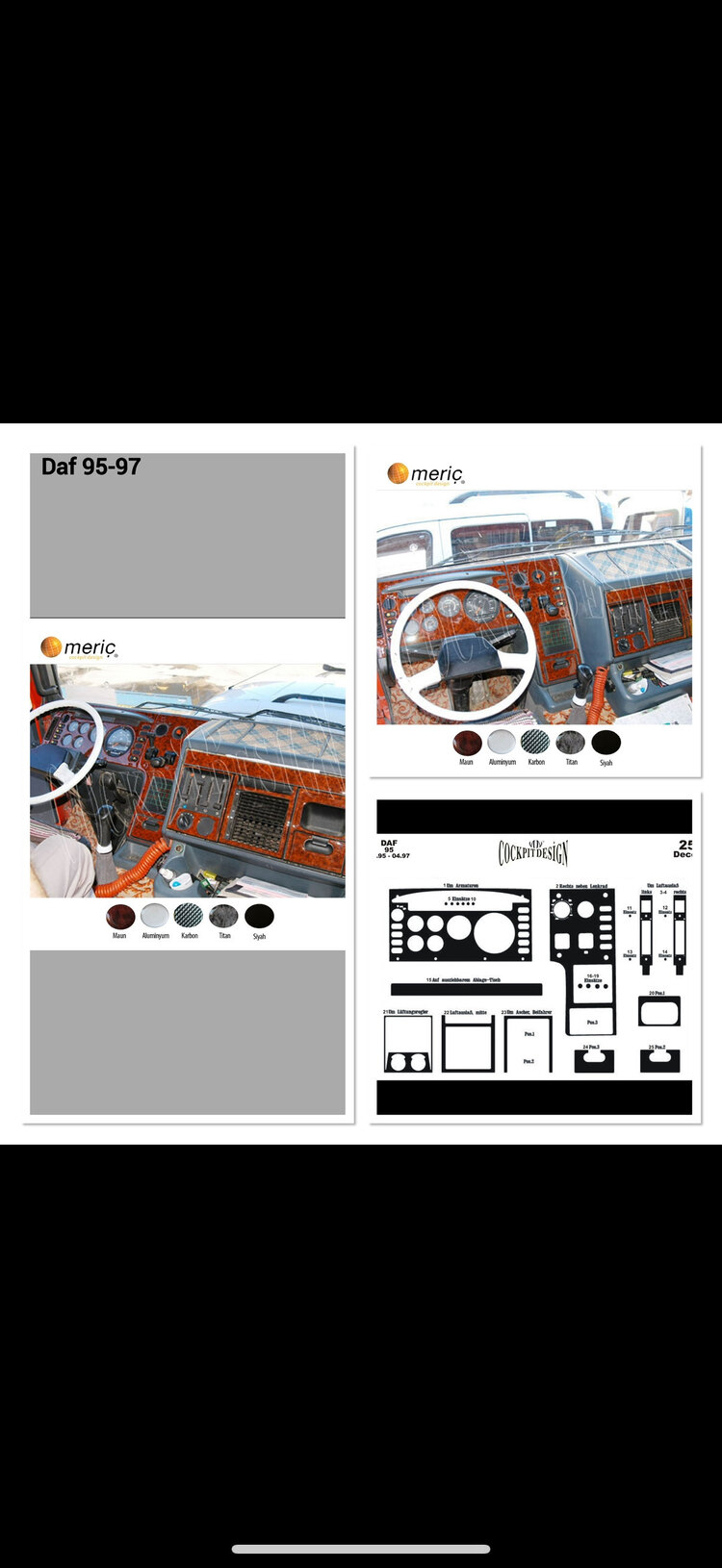 DAF 95-97 25P Maun Kaplama 