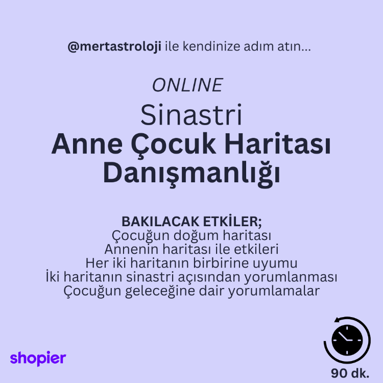 Anne - Çocuk Haritası (Sinastri) Danışmanlığı (Online)