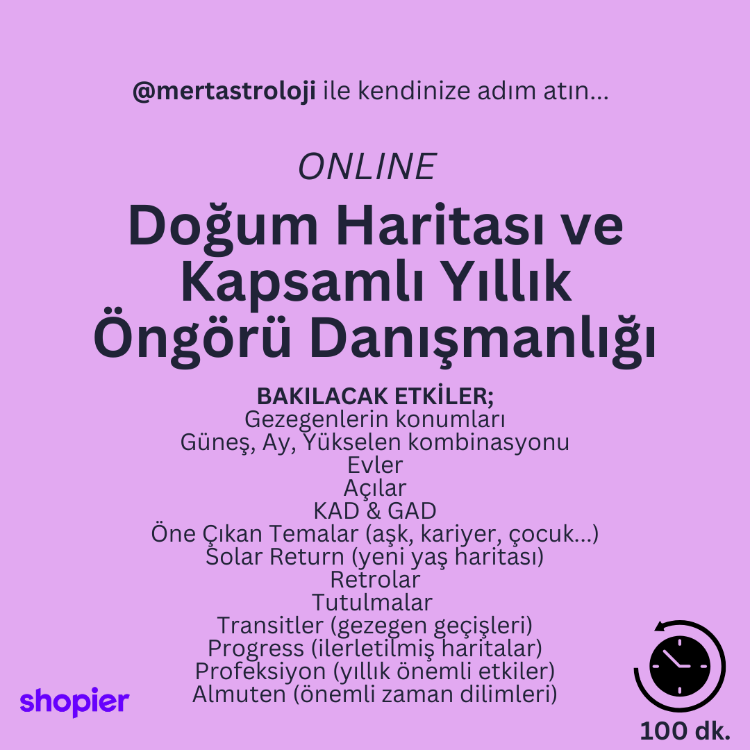 Doğum Haritası ve Kapsamlı Yıllık Öngörü Danışmanlığı