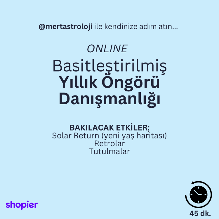 Basitleştirilmiş Yıllık Öngörü Danışmanlığı (Online)