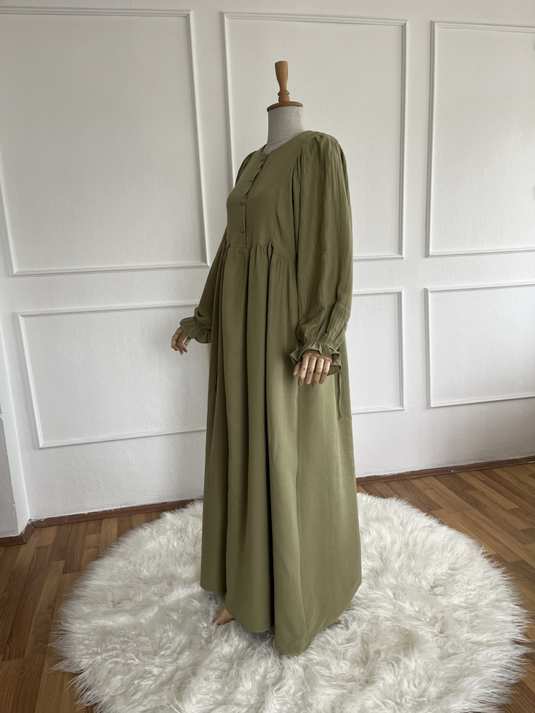 Yandan Bağlamalı Müslin elbise ÇAĞLA YEŞİLİ