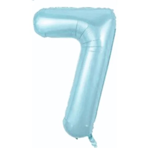 34 İNÇ MAVİ 7 FOLYO RAKAM BALON