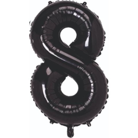 FOLYO RAKAM BALON SİYAH 8