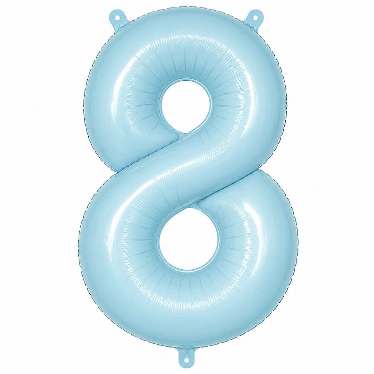 34 İNÇ MAVİ 8 FOLYO RAKAM BALON