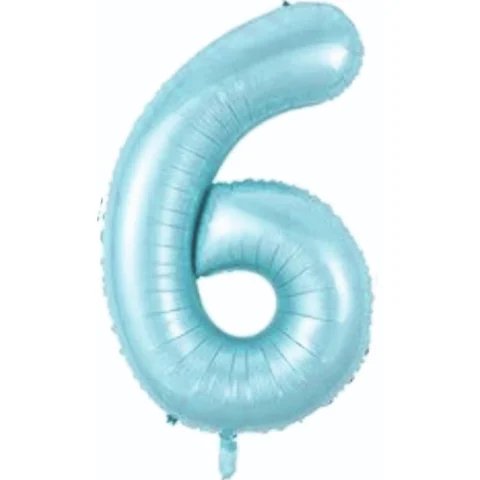 34 İNÇ MAVİ 6 FOLYO RAKAM BALON