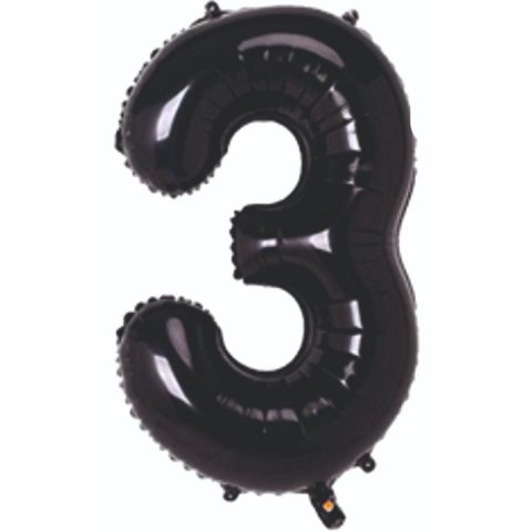 FOLYO RAKAM BALON SİYAH 3