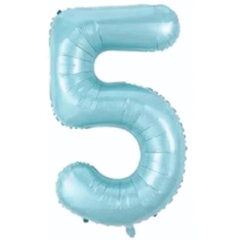 34 İNÇ MAVİ 5 FOLYO RAKAM BALON