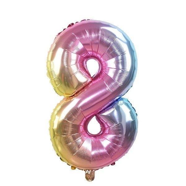 34 İNÇ RENKLİ 8 FOLYO RAKAM BALON