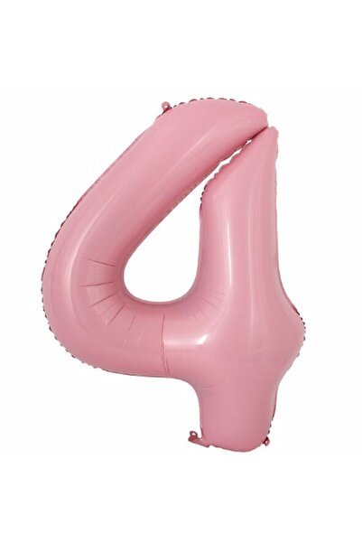 34 İNÇ  PEMBE 4 RAKAM FOLYO BALON 