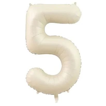 34 İNÇ KREM 5 FOLYO RAKAM BALON