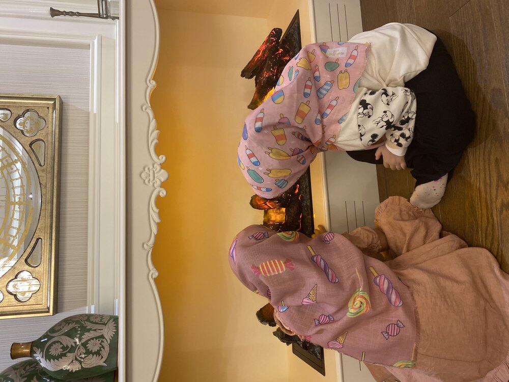 Şeker desenli Mihra kids başörtü