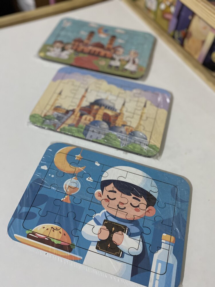Üçlü puzzle seti
