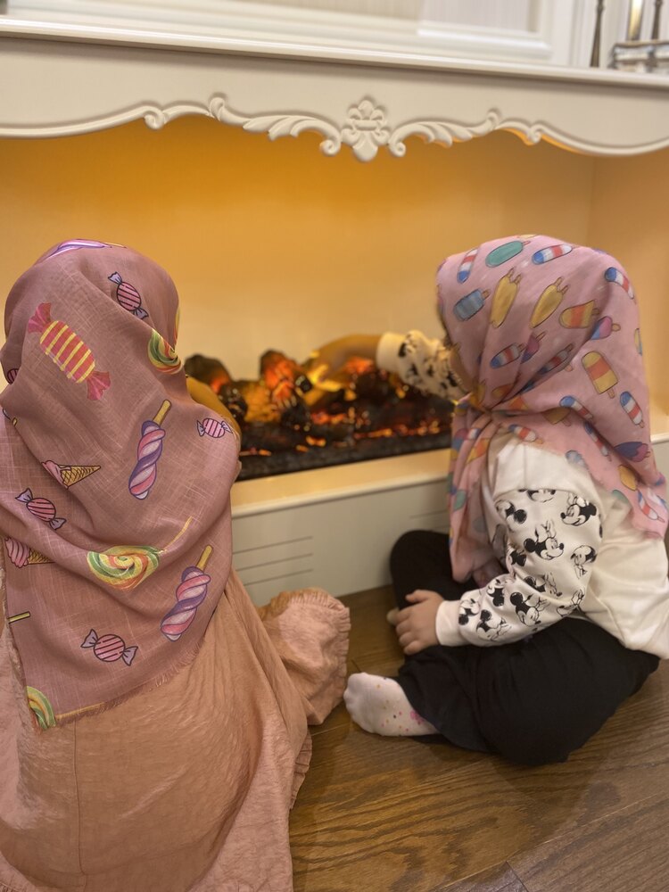 Şeker desenli Mihra kids başörtü