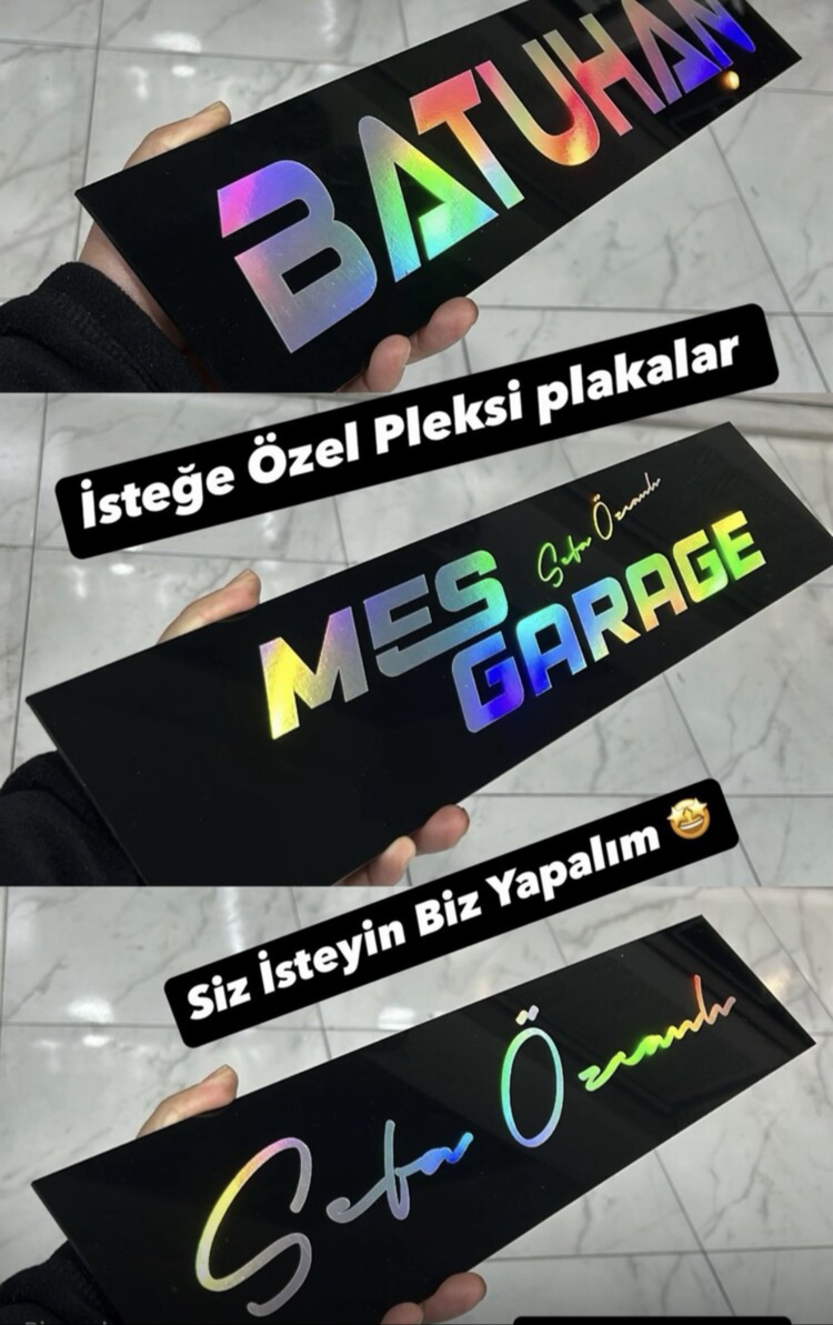 PLEKSİ DEKOR PLAKA