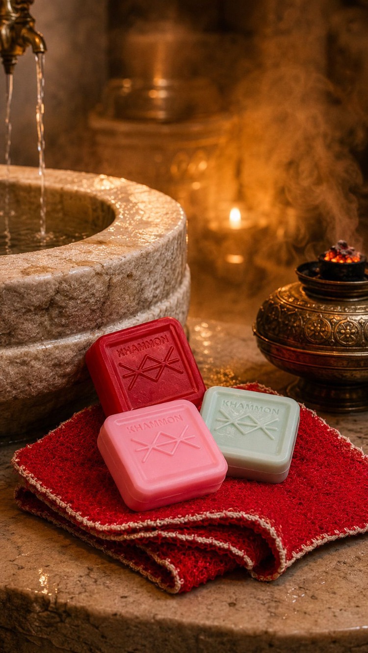KHAMMON Luxury Ritual Bath Set | 3 El Yapımı Sabun + Lif