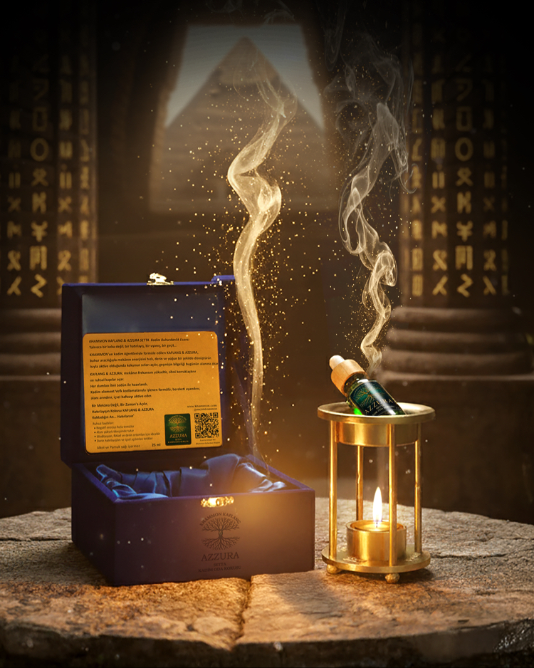 KHAMMON KAFLANG & AZZURA SETTA — Kadim Pirinç Buhurdanlık ve Esansı (25 ml)