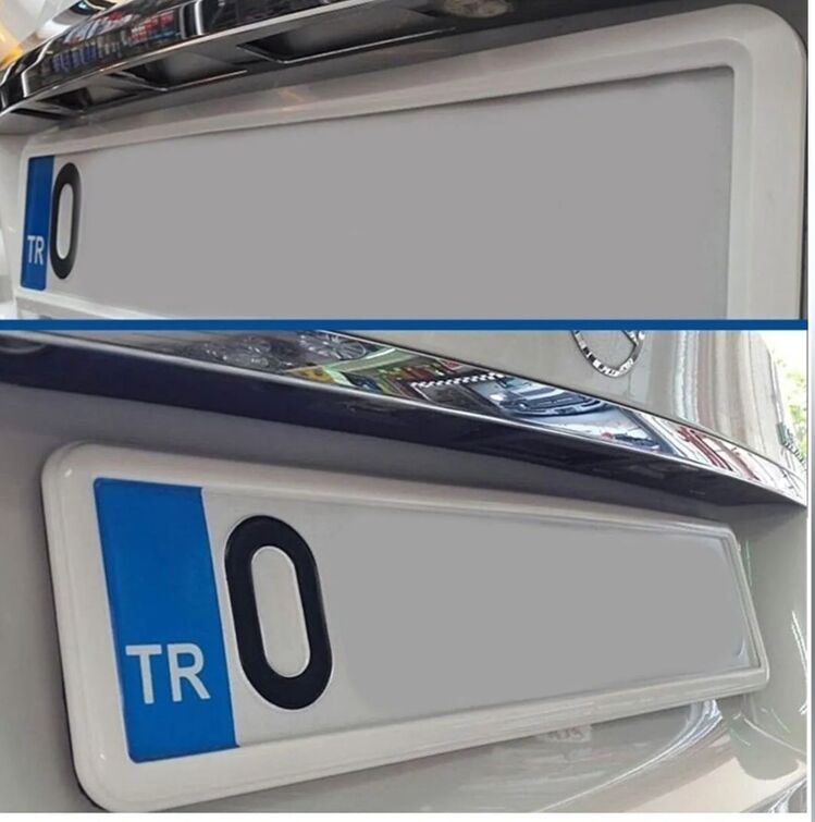 Beyaz çerçeveli Plakalık 2 adet