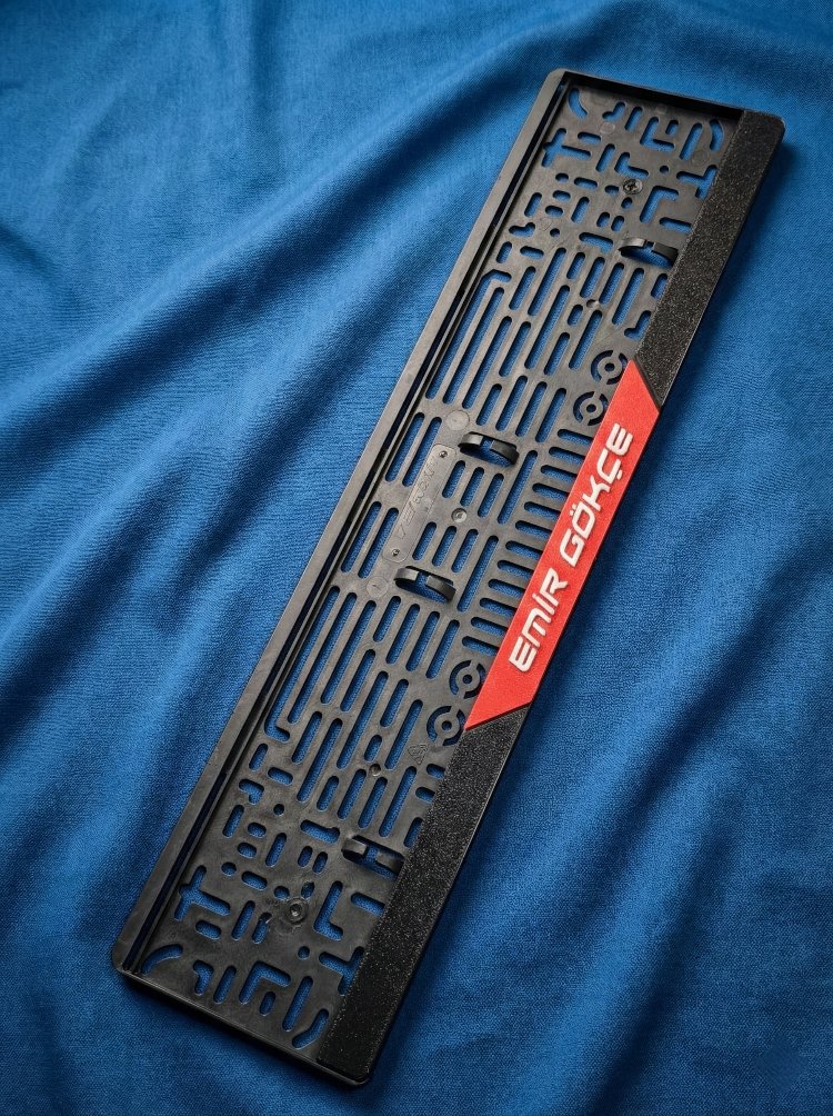Kişiye Özel Plakalık Red line Model (2Adet)