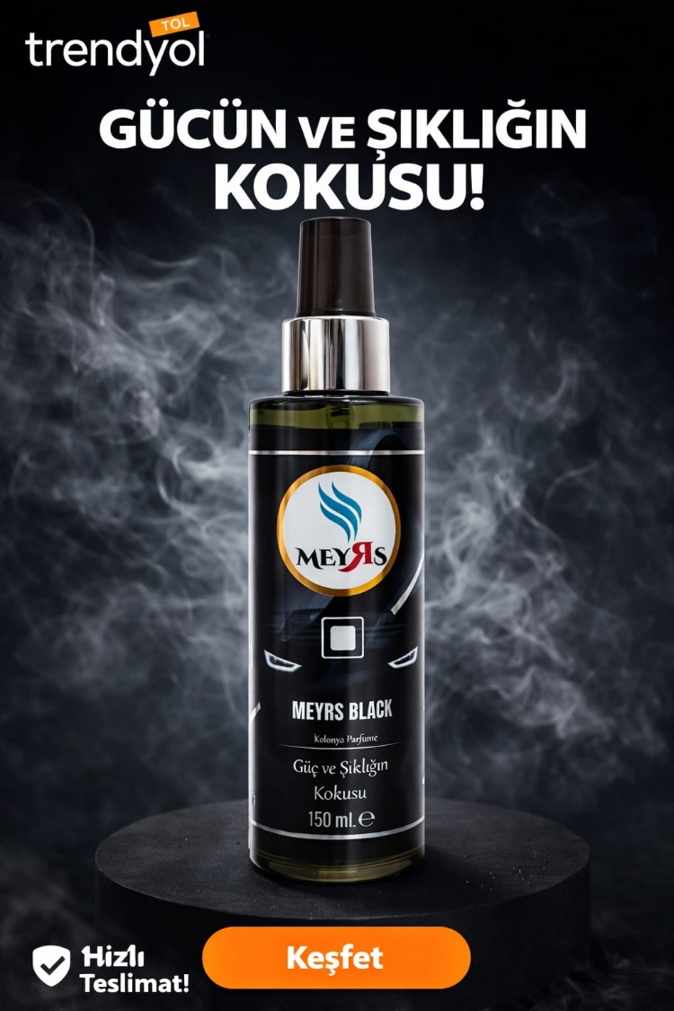 MEYRS 150 ml Parfümlü Kolonya – BLACK – Uzun Kalıcılık – Renkli Şişe