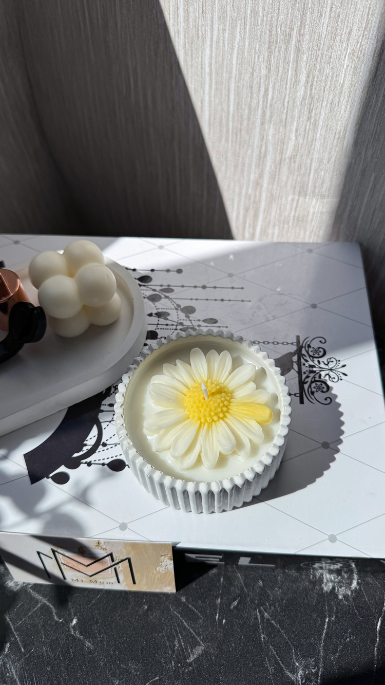 Taştozu papatyalı soya mumu