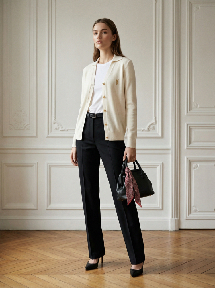 siyah klasik pantalon