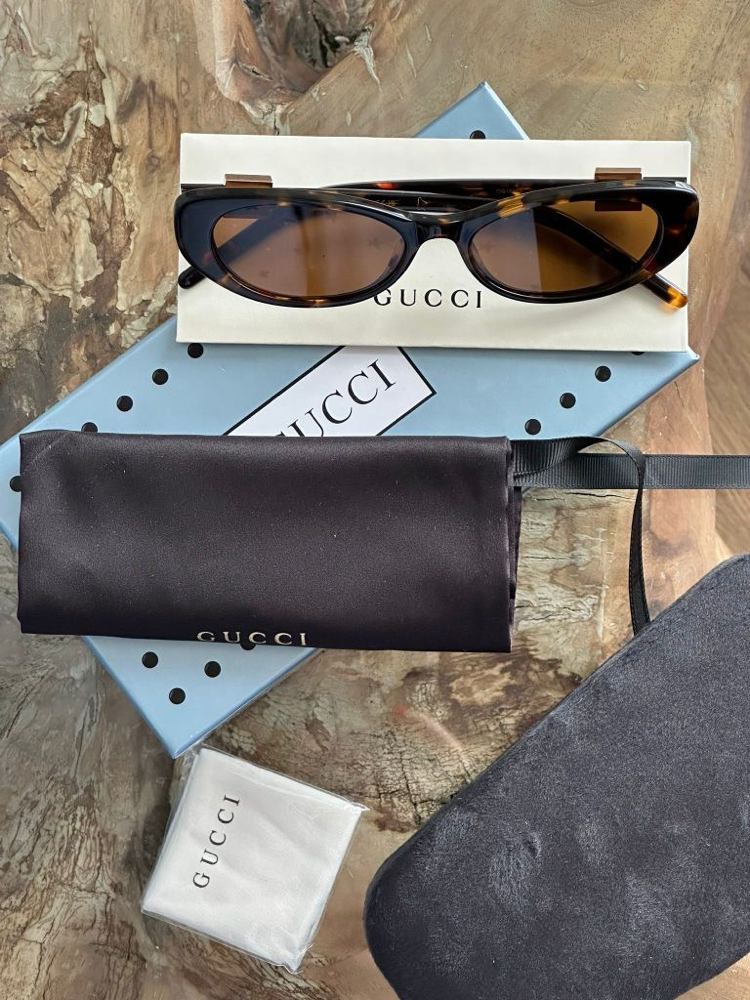 Gucci unisex gold/kahve gözlük(Full set)