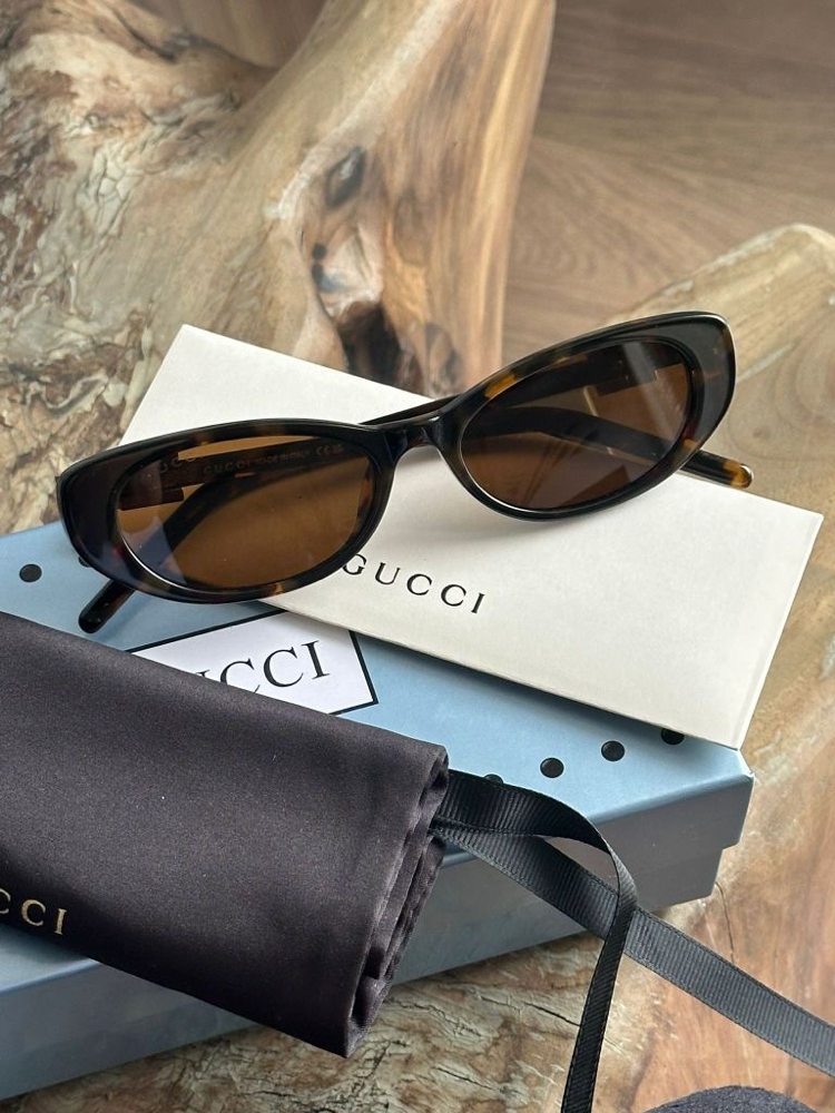 Gucci unisex gold/kahve gözlük(Full set)