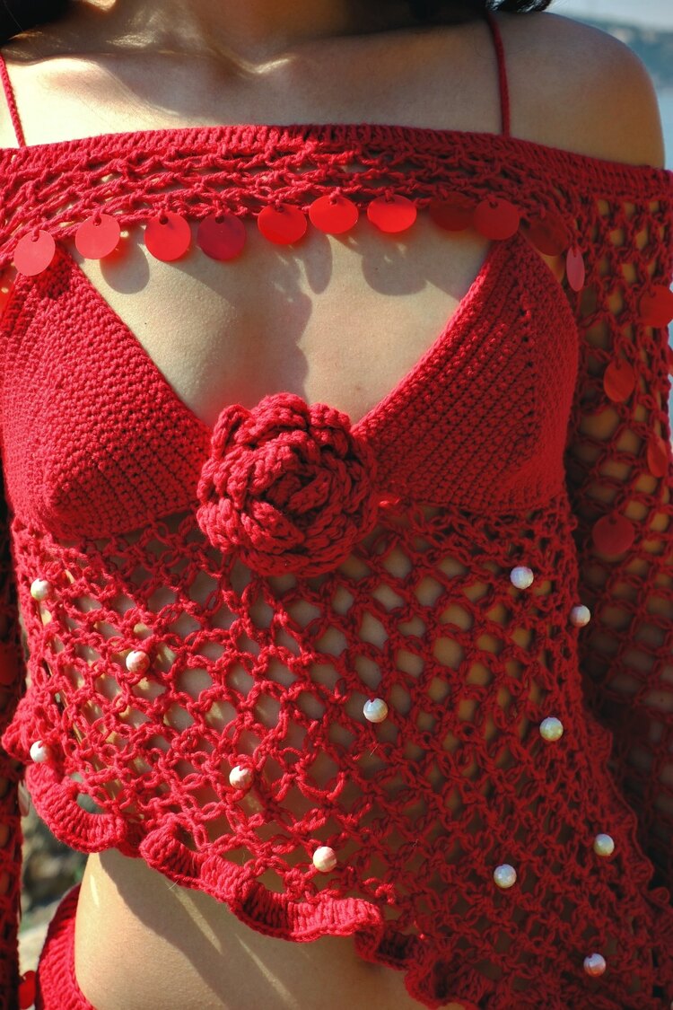 Rosetide Crop Top