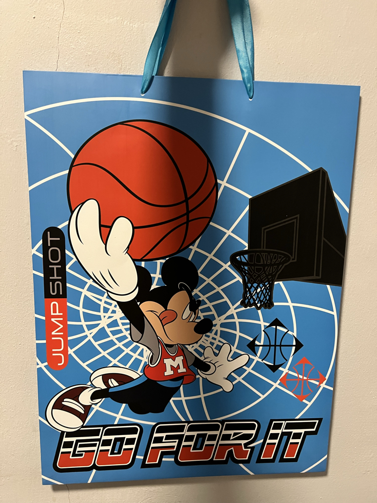 Basketçi Mickey Hediye Poşeti
