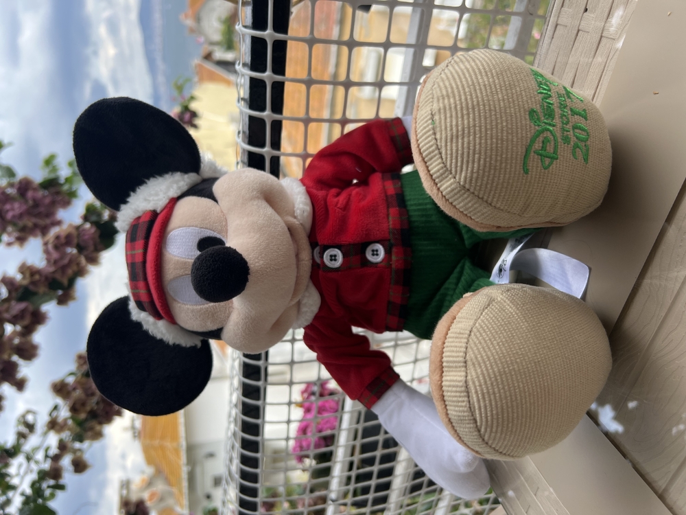  Disney Store Mickey Mouse Plush 2017 Christmas Lumberjack 