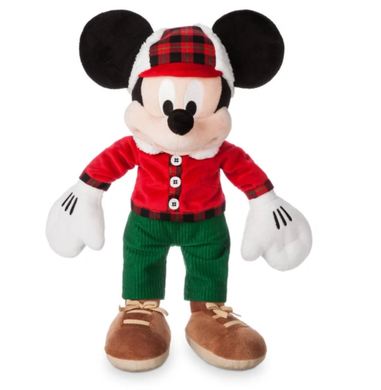  Disney Store Mickey Mouse Plush 2017 Christmas Lumberjack 