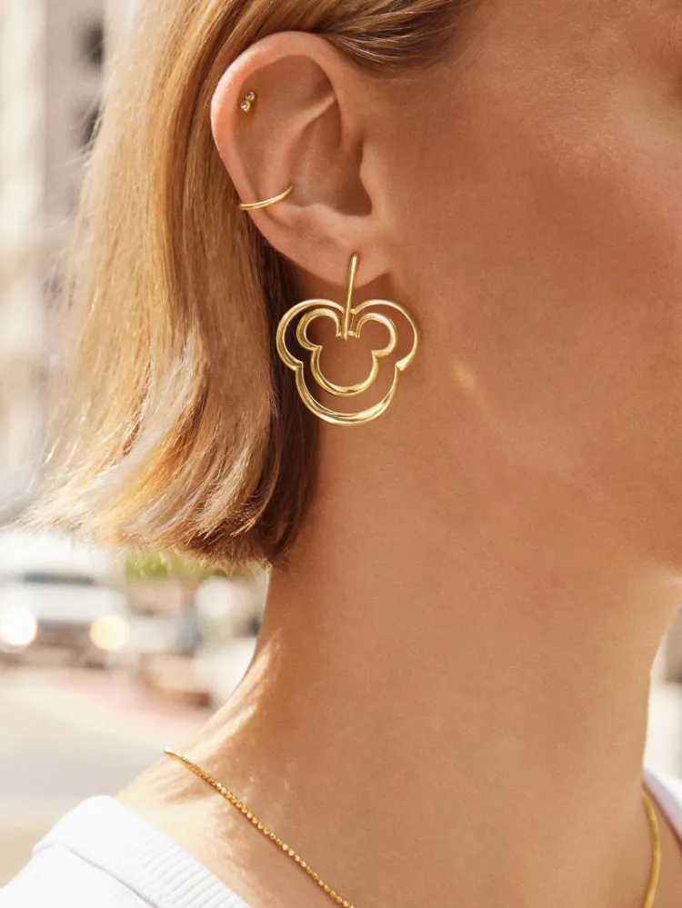Mickey Mouse Halka Küpe