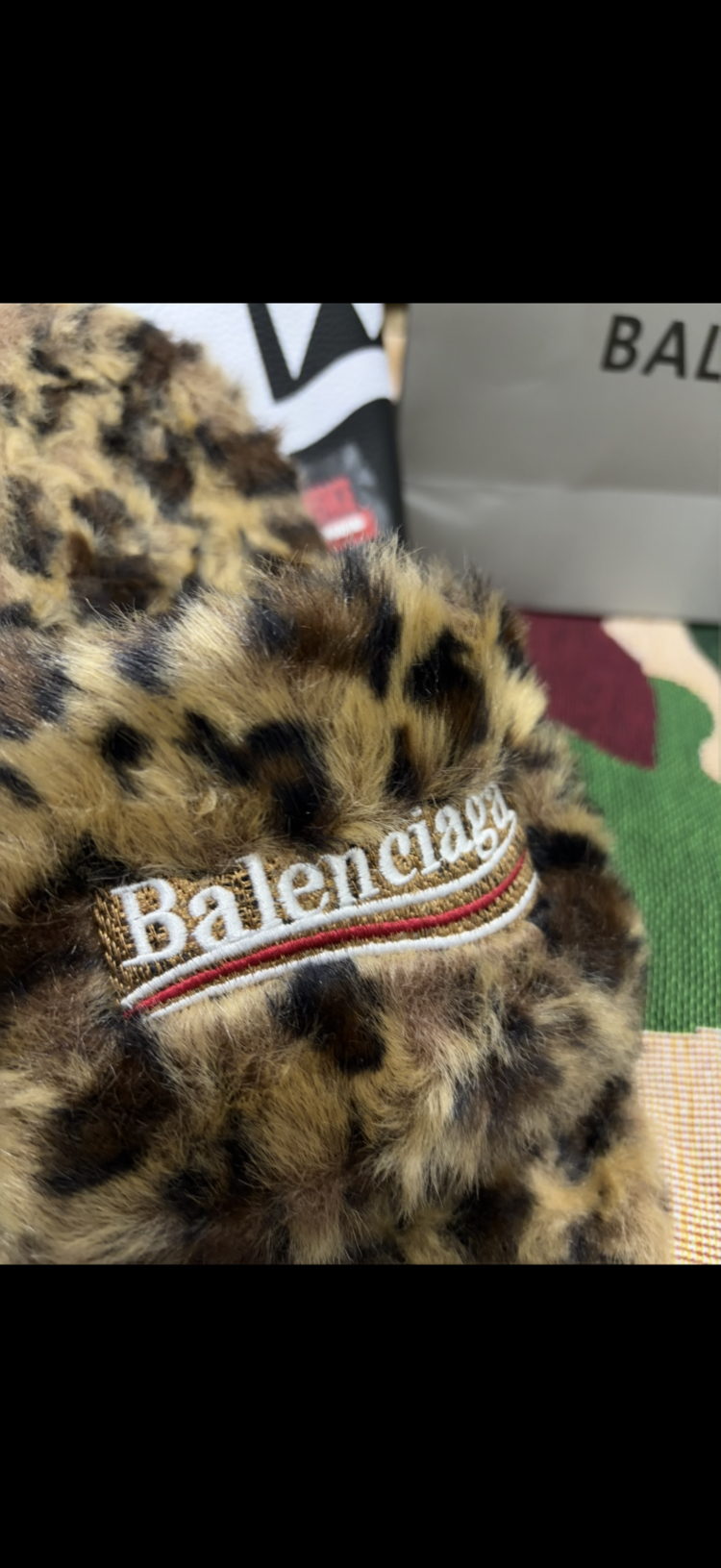 BALENCİAGA FUR SLİDES LEOPARED