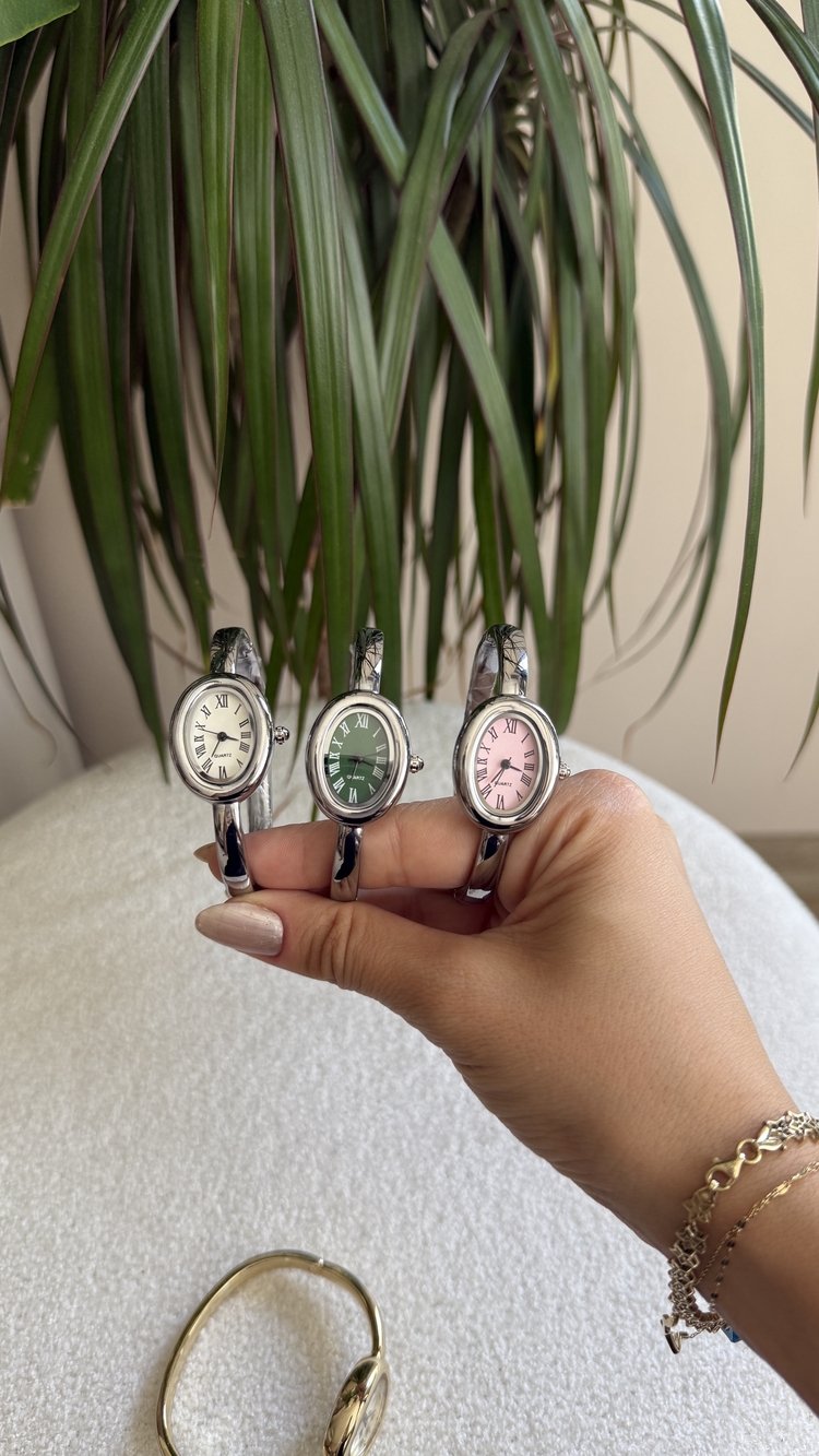 Marka model silver kelepçe saat