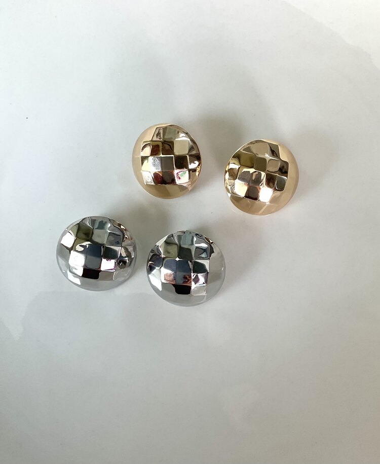 Yarım disco topu küpe